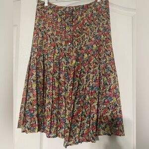 Cristina Ehrlich Floral Pleated Skirt
